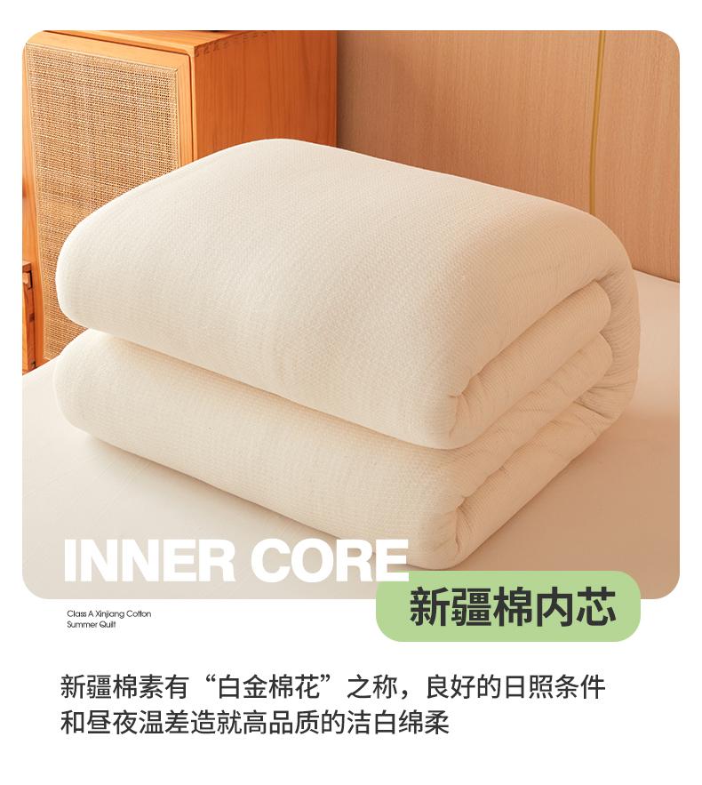 Product Introduction of 2025 new style without printing  Washing Cotton Xinjiang Cotton Quilt Summer Summer Cool Air Conditioning Quilt 7