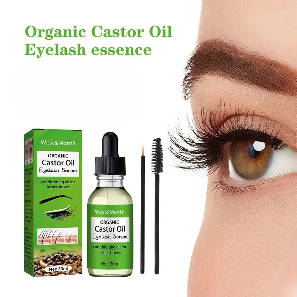 30ml Natural Castor Oil Eyelashes Eyebrow Essential Oil Serum Skin Aging Fast Hair Organic Castor Growth Prevent Liquid