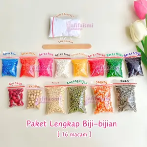 Bahan Kolase Biji-bijian Prakarya Kerajinan Tanpa Gambar by afifaismi