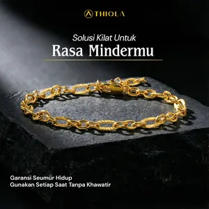 THIQLA - Gelang Pecah Kopi Besar YUMNA - Gelang Adjustable Wanita utk Tangan Kecil Atau Besar - Gelang Couple Ibu Anak Mirip Gelang Titanium Ori Anti Karat