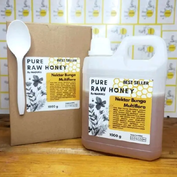 Maduku Madu Pure Raw Honey Nektar Bunga Multiflora 1Kg Madu Murni untuk Meal dan Food