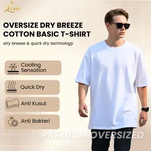 LUMO-Kaos Cowok Polos Cool Breeze Bahan Cotton Two-Face Quick Dry & Water-Repel Anti Bacterial