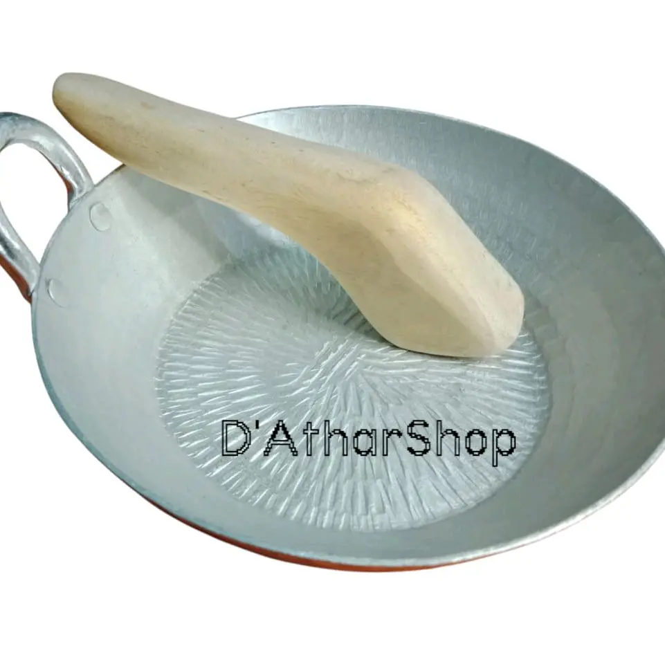 Cobek Kuping 20cm+25 cm gratis Ulekan kayu kitchenwhare.
