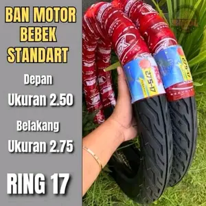 ￼Promo Ban Motor Bebek Supra Smash Jupiter Ukuran Bisa Dipilih 2.50 - 2.75 Ring 17 iman store group (FULLPRES HIGH QUALITY)