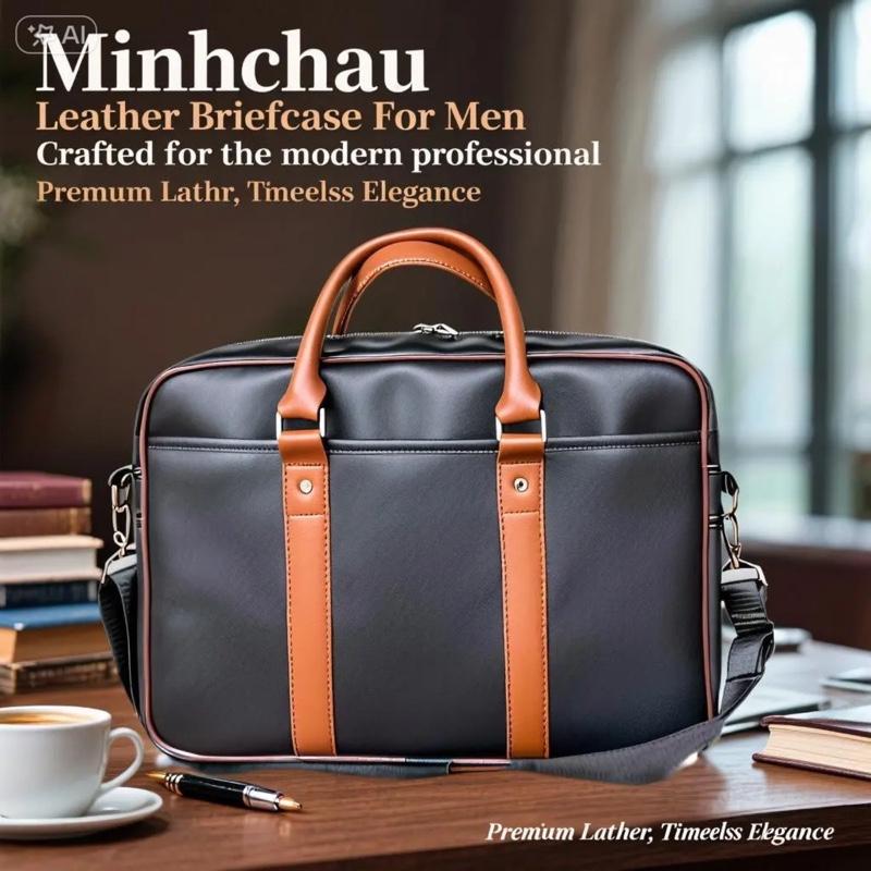 MINHCHAU COMPANY Cặp Da PU C03 Sang Trọng Hiện Đại Đựng Laptop 16 Inch Chống Nước Bảo Hành 12 Tháng