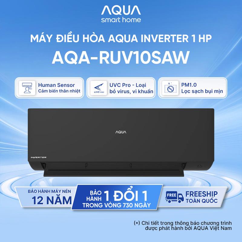 Máy lạnh / Điều hòa Aqua Inverter 1 HP AQA-RUV10SAW