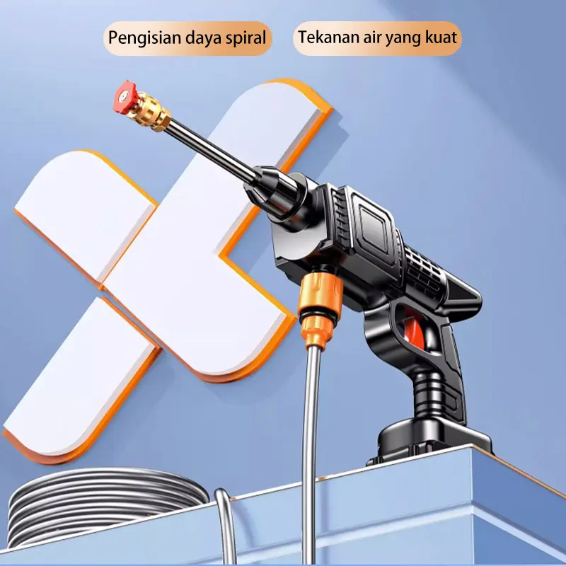 Abloom Alat Cuci Mobil Nirkabel dan portabel Jet Cleaner Mesin Cuci 6-12 meter 180W Mesin Cuci Mobil Alat Cuci Motor Mobil Car Semprot 1