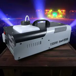 Mesin Pembuat Kabut Panggung Pesta Pernikahan Professional 1500W Dengan Lampu RGB Remote Jangkau 4M Tangki Besar 2L EU Plug Keluaran Asap 9000 Cuff/Menit