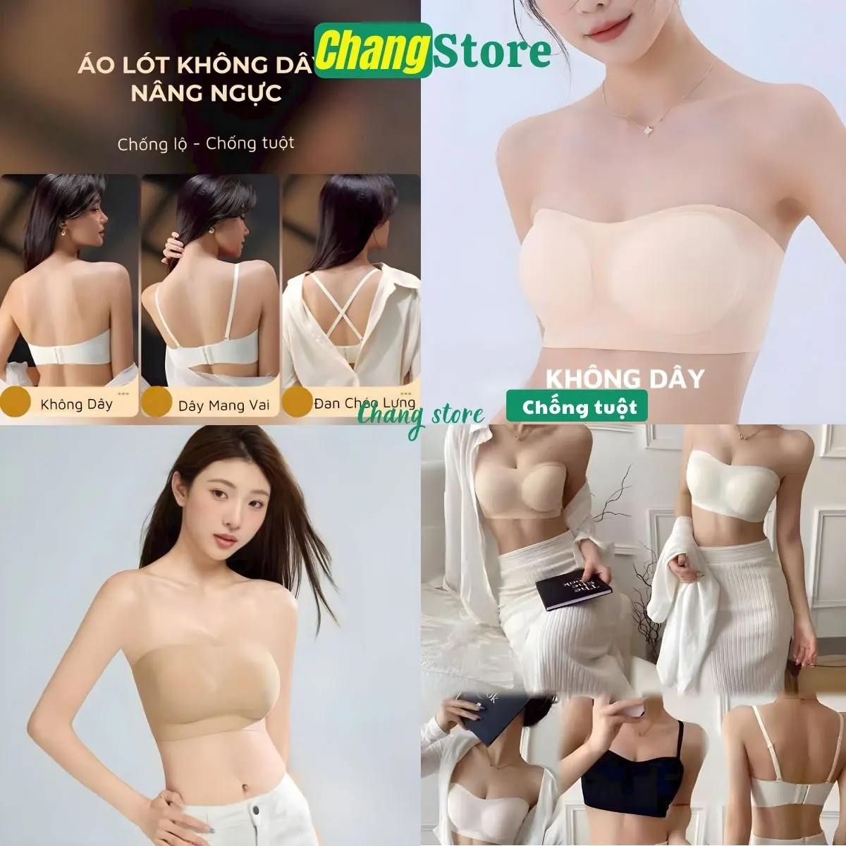 [LOẠI ĐẸP] Áo Lót Nữ Bra Không Dây Nâng Vòng 1 Mút Đệm Gom Quả Dây Đeo Tháo Rời Chống Trượt Không Tụt- mã 2160 | BigBuy360 - bigbuy360.vn