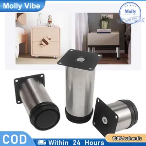 Kaki Sofa Bulat Tinggi 10cm 15cm 20cm Stainless Steel Dapat Disesuaikan (Kursi/Meja/Lemari)