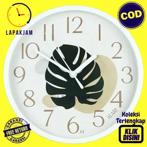 Jam Dinding Quartz Alari Indoor Leaf Hiasan Dinding Bunga Flower Murah Besar AL1176-1668