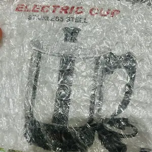 Mug Listrik Pemanas Air 11 12 13 14 15 cm / Panci Listrik Stainless Steel Silver Wadah Minuman Panas Kabel