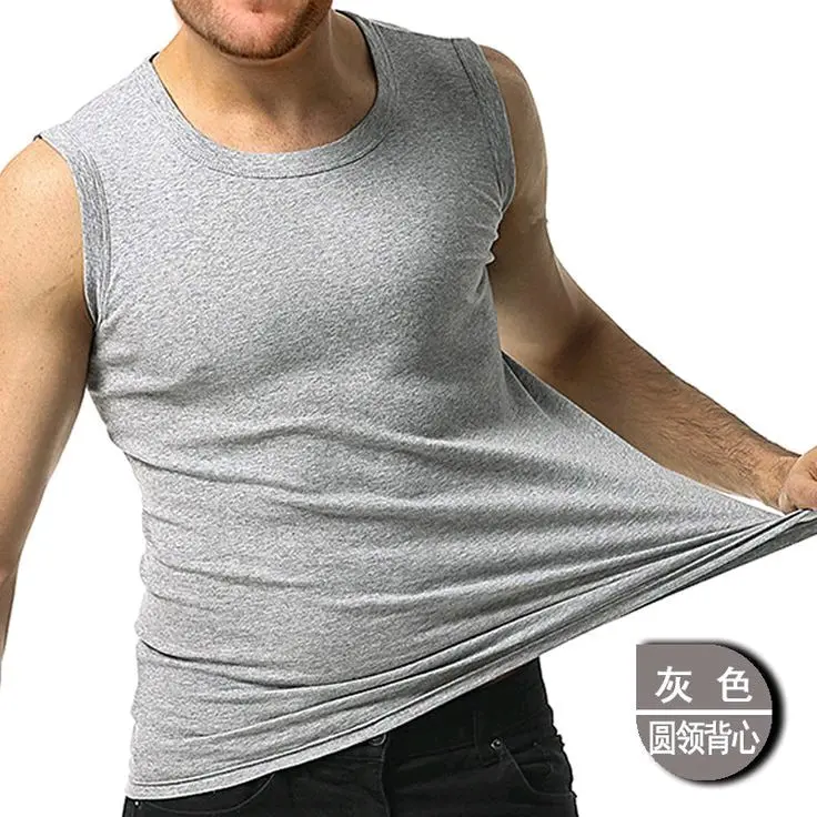 Hemat 3 PCS Singlet Pria Pakaian Dalam Pria Dewasa Katun Atasan Kaos Hitam - Nyaman, Putih, 4