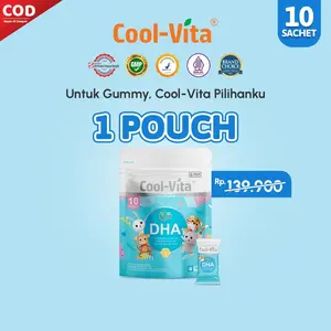 1 Pouch Coolvita DHA Gummy Buah Mix Apel, Mangga, dan Jeruk (1 Pouch @10 Gummy) | Rasa Apel | Vitamin/Suplemen Anak (Mulai 3 Tahun) dan Dewasa | Dukung Tumbuh Kembang Otak Secara Optimal 1 Pouch Coolvita DHA Gummy Buah Mix Apel, Mangga, dan Jeruk (1 Pouch @10 Gummy) | Rasa Apel | Vitamin/Suplemen Anak (Mulai 3 Tahun) dan Dewasa | Dukung Tumbuh Kembang Otak Secara Optimal