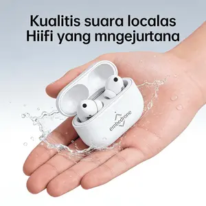 embedrone 2026 NEW PHANTOM K80 Earphone Nirkabel, Anti Air Dalam, Baterai Tahan Lama, TWS, Bass Kuat, Surround 3D, Peredam Suara Cerdas, Gaming, Panggilan, Musik, Olahraga, Earphone Bluetooth Nirkabel