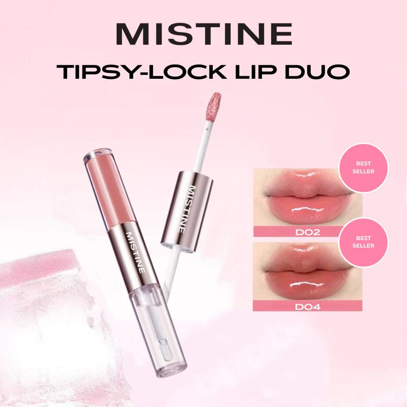   COD  MISTINE Son kem bóng 2 đầu TIPSY-LOCK LIP DUO 