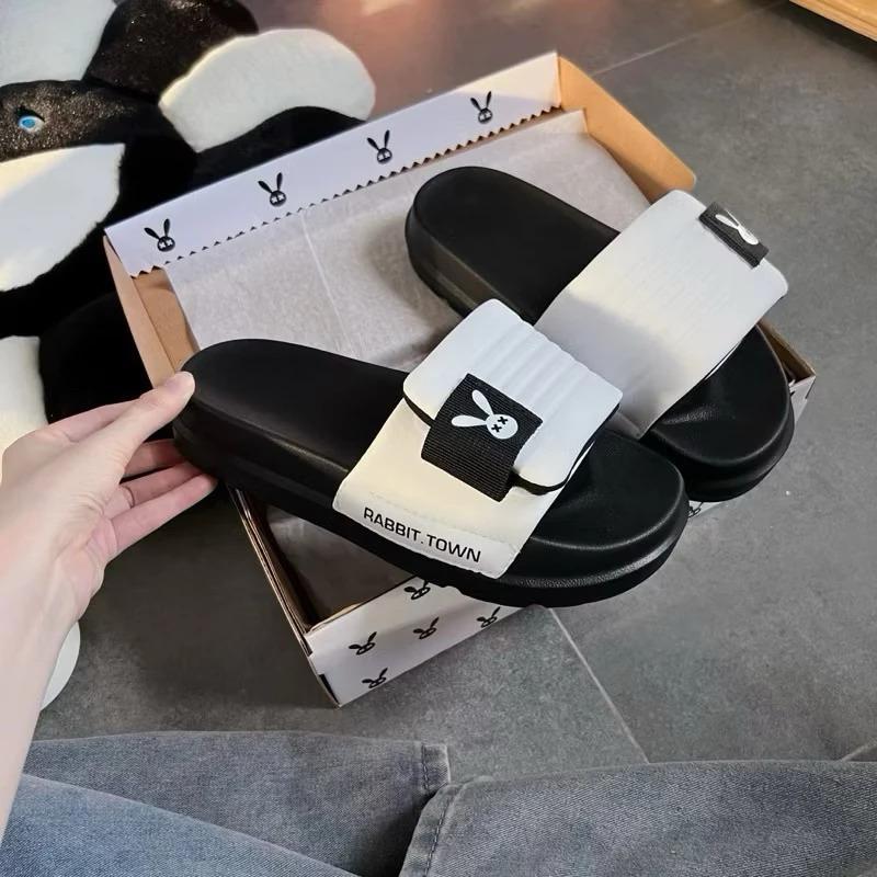 Dép Rabbit Town Quai Dán Xé Cute Cho Nữ Kèm Hộp Bảo Hành Dép Quai Dán Hàn Quốc Nơ Dễ Thương