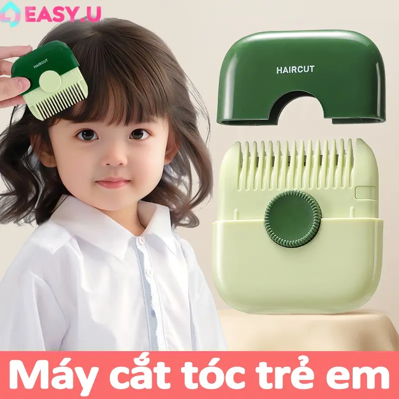 2-in-1 kids hair clipper brush, smooth to trim your bangs and baby hair, suitable for kids and home hair cutting, easy. u