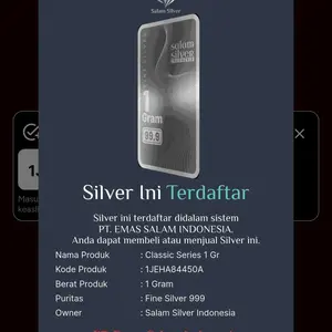FINE SILVER 999 - PERAK MURNI - SALAM SILVER