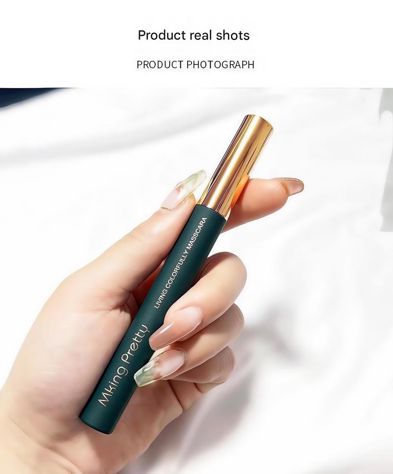 Product Introduction of Curl, slim, long and fixed makeup, small tube mascara, waterproof big eye makeup mascara, four colors available, 3D eye makeup effect 16