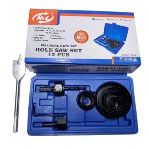 JMJ - Mata Bor Kayu Bulat 13 PC SET Bor Pelubang Kayu