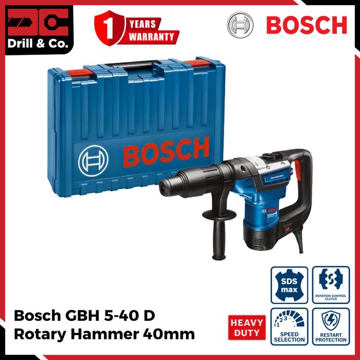 Gambar Bosch GBH 5-40 D Rotary Hammer / Mesin Bor Bobok Beton SDS Max dari Drill&Co Kota Administrasi Jakarta Barat Tokopedia