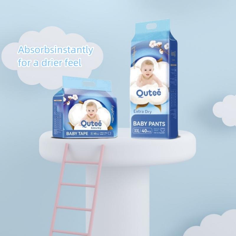Qutee Diapers Extra Dry High Quality Tape/Pants 2pcs pack Lampin ...