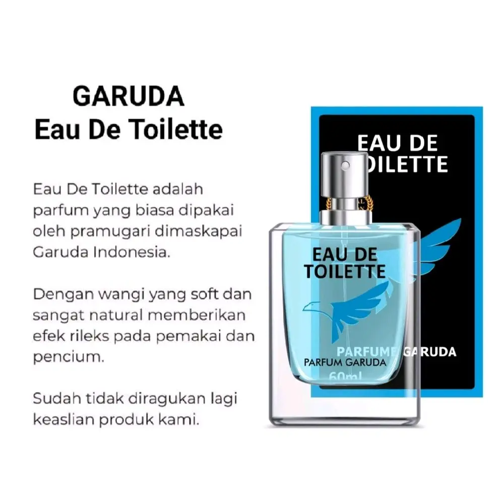 (PROMO)Garuda Eau De Toilette Perfume Unisex 60ml Wangi Tahan Lama Aroma Segar