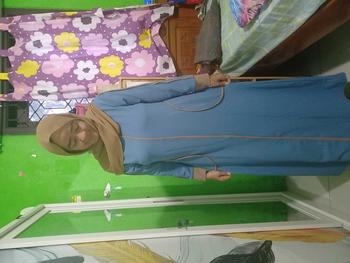 Product Review of MT - Tania Gamis Strip Kombinasi Elegant Bahan Knit Osaka [READY SIAP KIRIM] from y**t 0