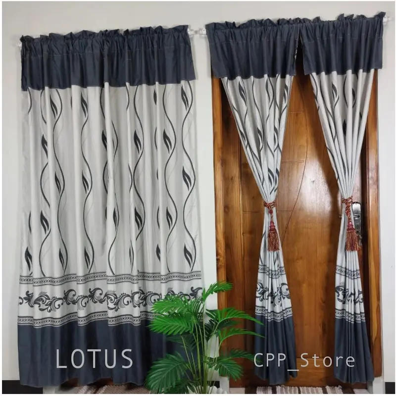 GORDEN Serut Rumbai Ukuran 100cm x 200cm untuk Pintu dan Jendela Kain Curtain 5