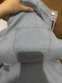 Product Review of BOSENOM- Celana kulot jeans wanita HighWaist wide leg kantong depan jins Panjang Cewek from c**s 3