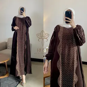 Gamis jumbo  SALMA pakaian muslim kekinian bahan rayon premium gamis acara formal
