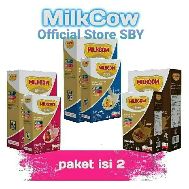 Paket Isi 2 Susu Bubuk Milkcow 2 x 500 gram
