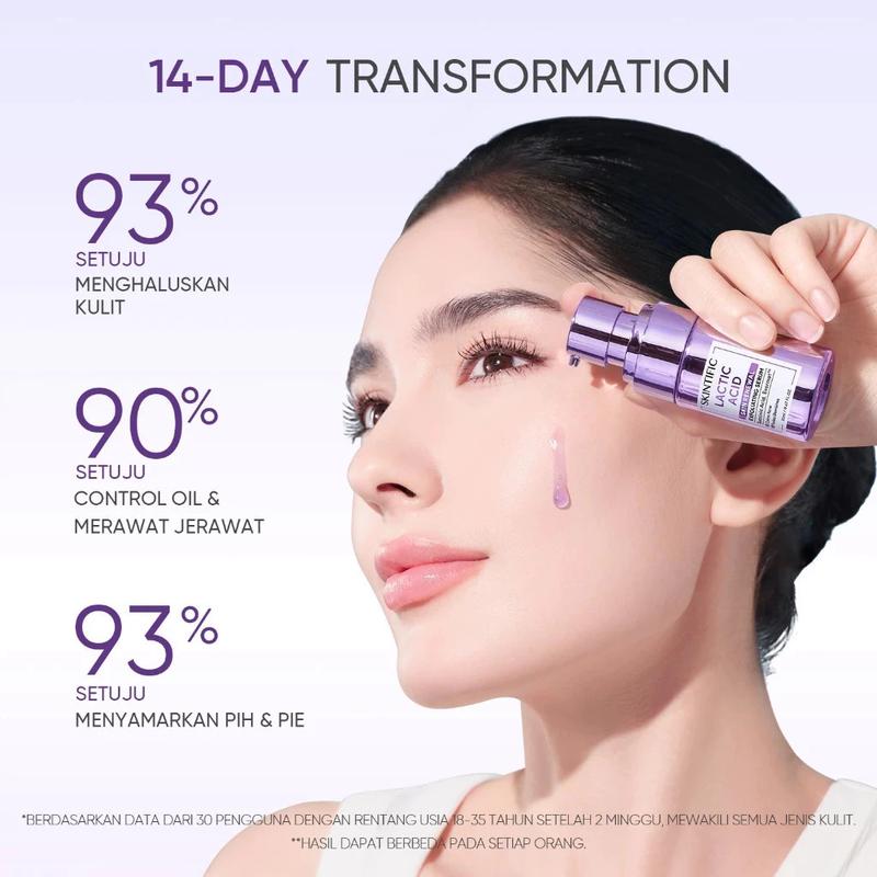 Product Introduction of SKINTIFIC Lactic Acid Skin Renewal Exfoliating Serum muka 20ml Gentle Acne Treatment Pore-Tightening 30