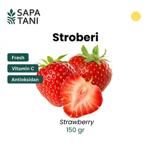 Sapatani Stroberi 150gr Buah Manis, Segar, Kaya Antioksidan dan Vitamin C