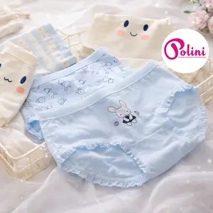 Polini - Paket HEMAT 3&6PCS CD Imut Fashion Jepang Celana Dalam Wanita Katun Spandeks Mid Waist CS018