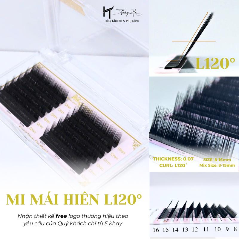 Mi Mái Hiên Douyin L120°,  Mi Trung Hoa Độ Cong L120°, Sole 3 độ dài size 8-16mm, Mi Khay nối mi, Lông Mi Magiclash - Dụng Cụ Nối Mi - Thúy Hà