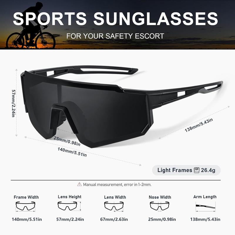 Product Introduction of Sunglasses Men Women UV 400 Protection Sports Glasses Lightweight Goggles for Cycling Running Fishing Golf 10