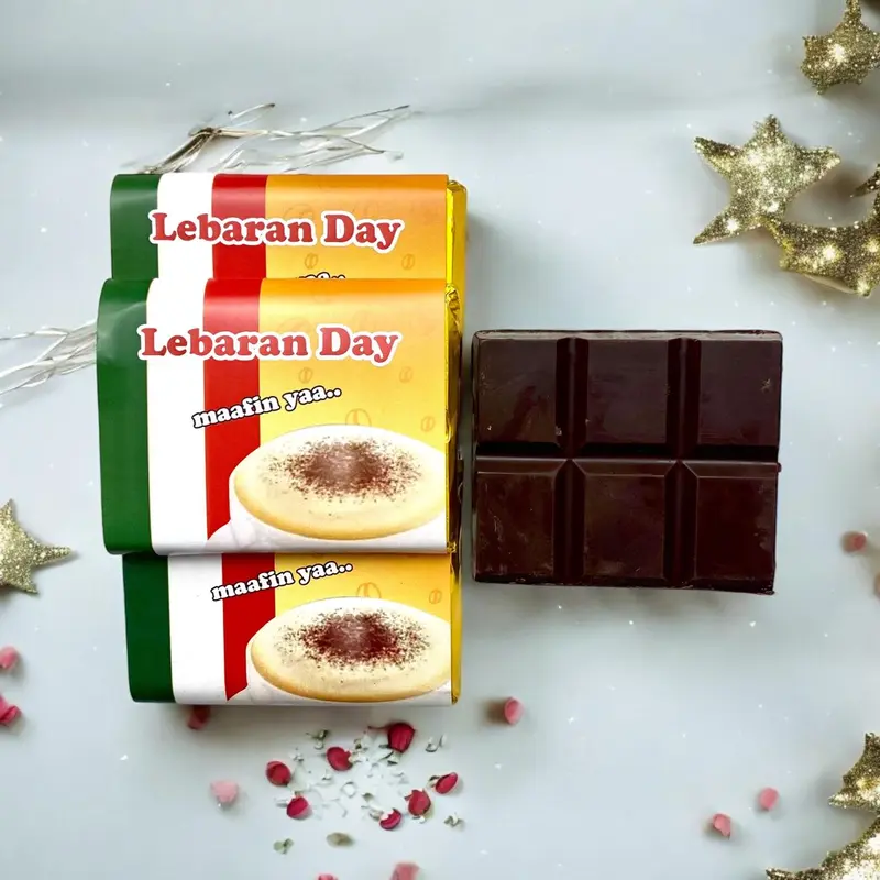 CHOCO BAR TEMA LEBARAN | Coklat Tenteng | Souvenir Idul Fitri | Kado Idul Fitri Lucu (20g 2