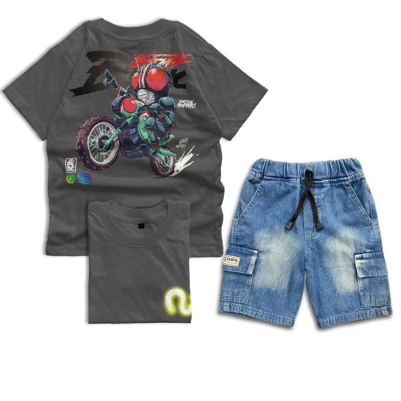 Setelan Jeans Anak Laki-laki Distro Model Kekinian Import - Usia 3-12 Tahun Fashion 2