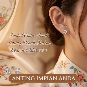 Anting Viral TikTok️ Kristal 6mm Elegan – Promo Hari Ini Stok Terbatas