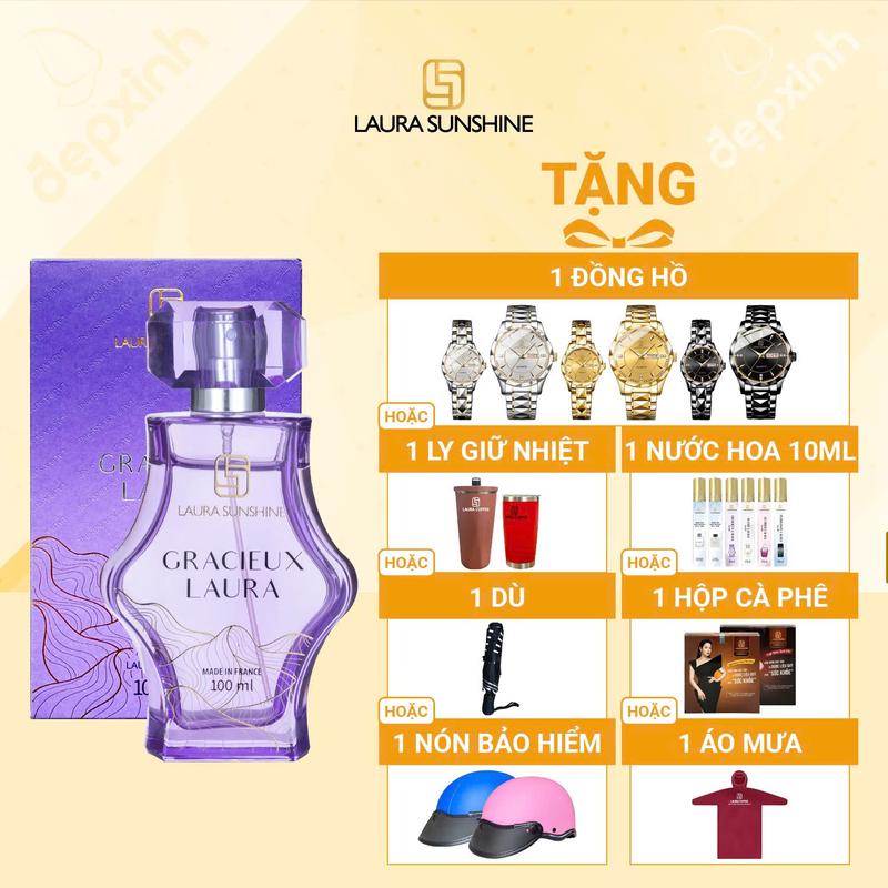 [TẶNG QUÀ] Nước hoa nữ Laura Sunshine No.06 Gracieux Laura 100ml - Nữ tính, Tươi tắn, Gợi cảm