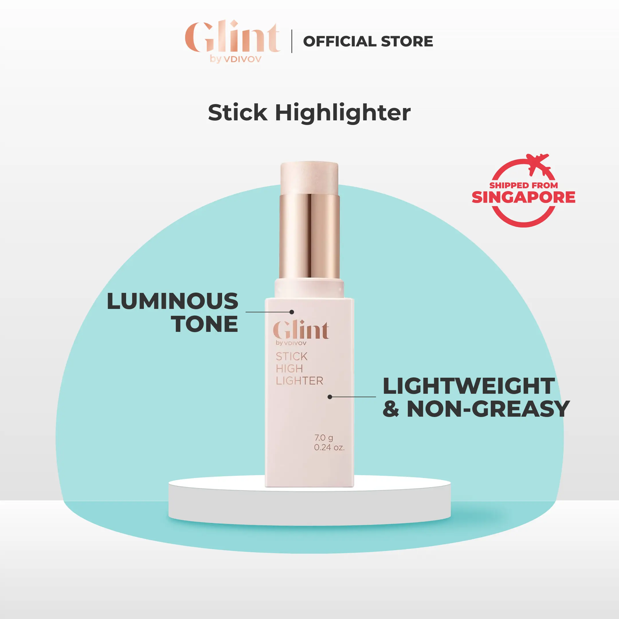 Glint Stick Vegan Cream Highlighter - 3 Shades 7g
