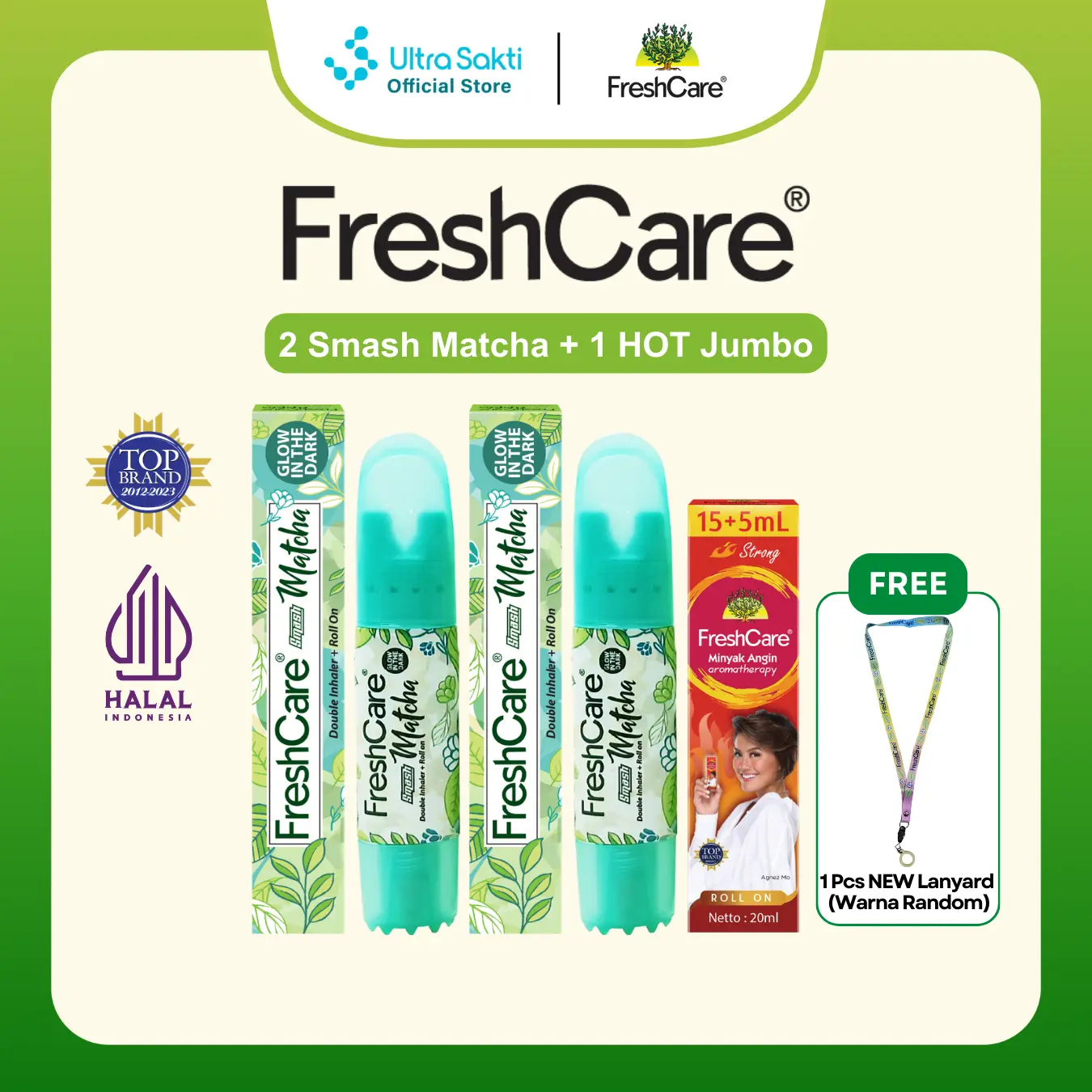 [FREE NEW LANYARD] 1 FRESHCARE HOT JUMBO + 2 SMASH MATCHA