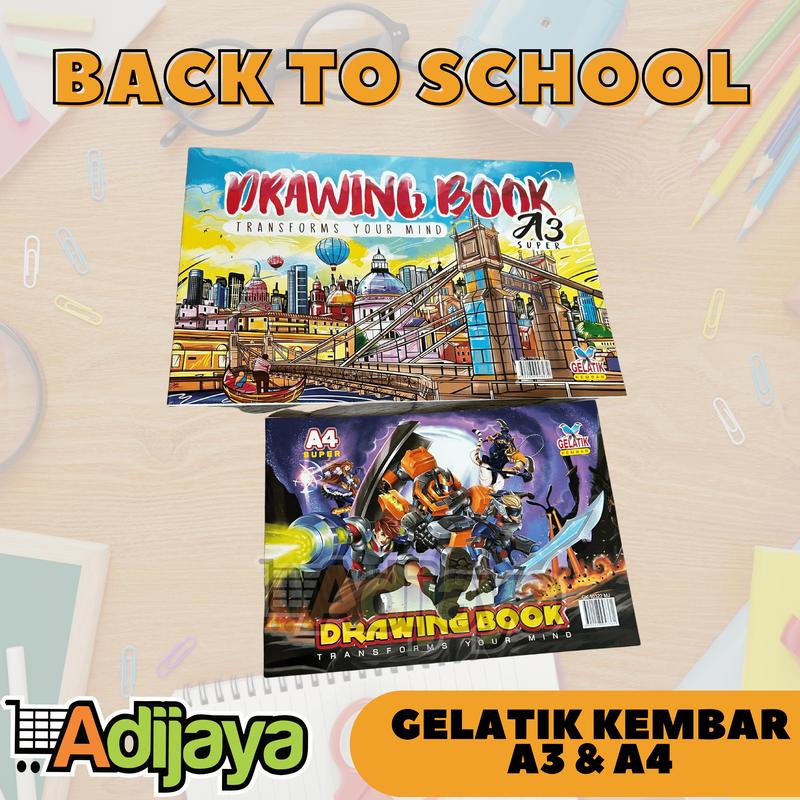 (SATUAN) BUKU GAMBAR ALL MERK SIDU / KIKY / VISION / GLATIK KEMBAR / ALL STAR 6