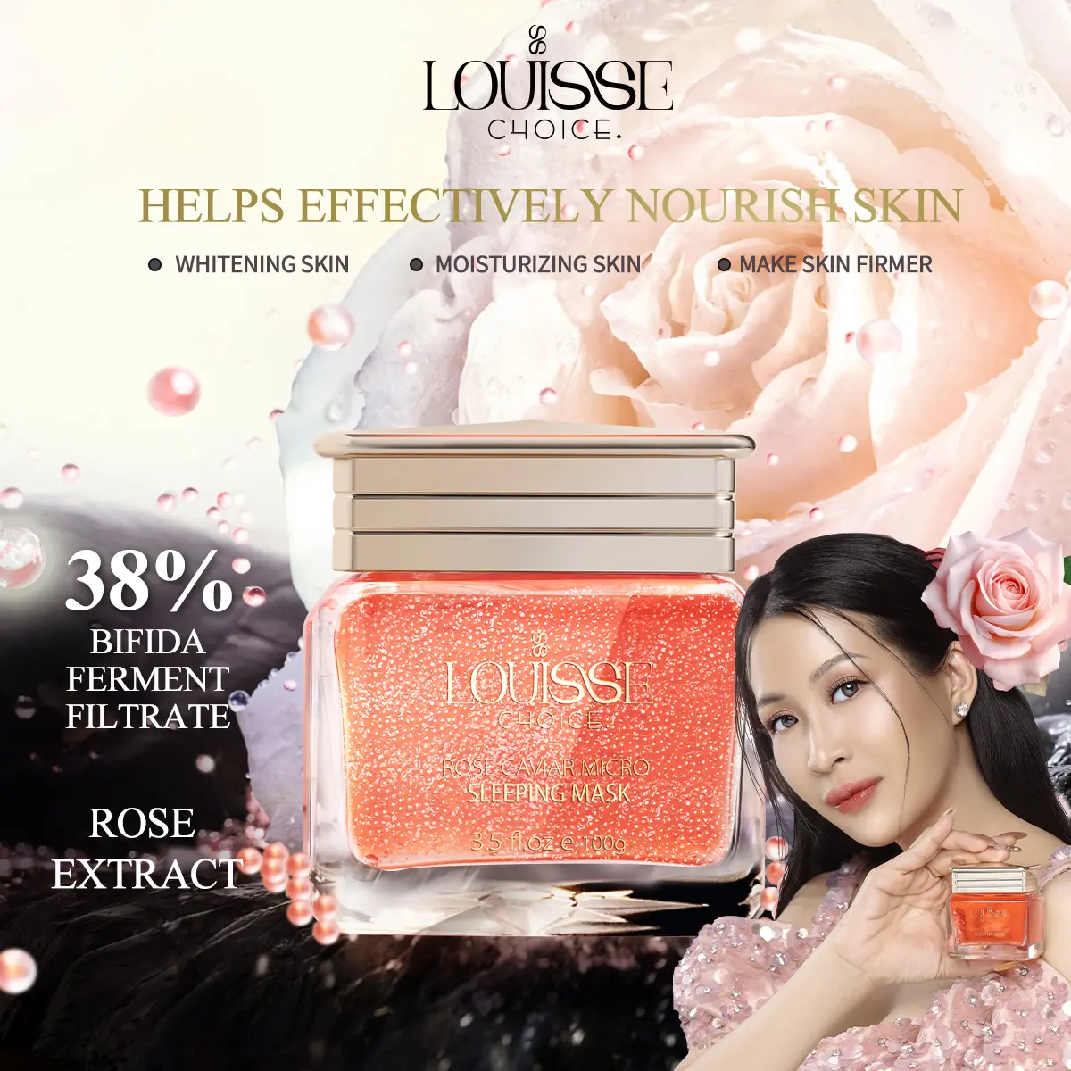 [LIVE]LOUISSE CHOICE Rose Caviar Micro Sleeping Mask 100gr