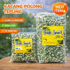 1kg dan 500g kacang polong salut tepung kacang ercis pasti gurih enak snack kiloan