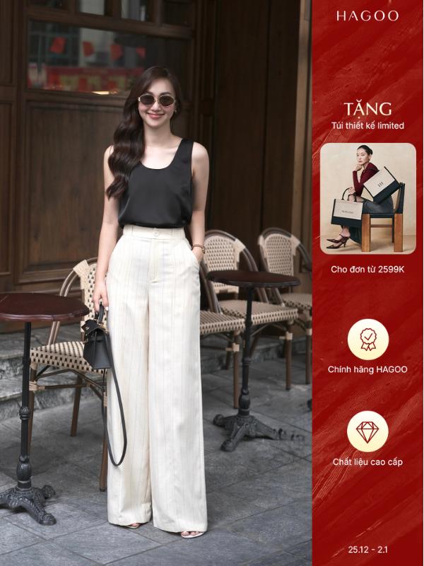  Áo ba lỗ lụa nữ tank top HAGOO kiểu dáng basic sang trọng  A8003  