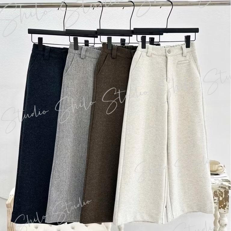   Q02 KÈM ĐAI  - TẾT02- Quần Dạ Xuông Có Túi Cơi Chất Dạ Ép 4 màu cho Nữ hottrend 2025 