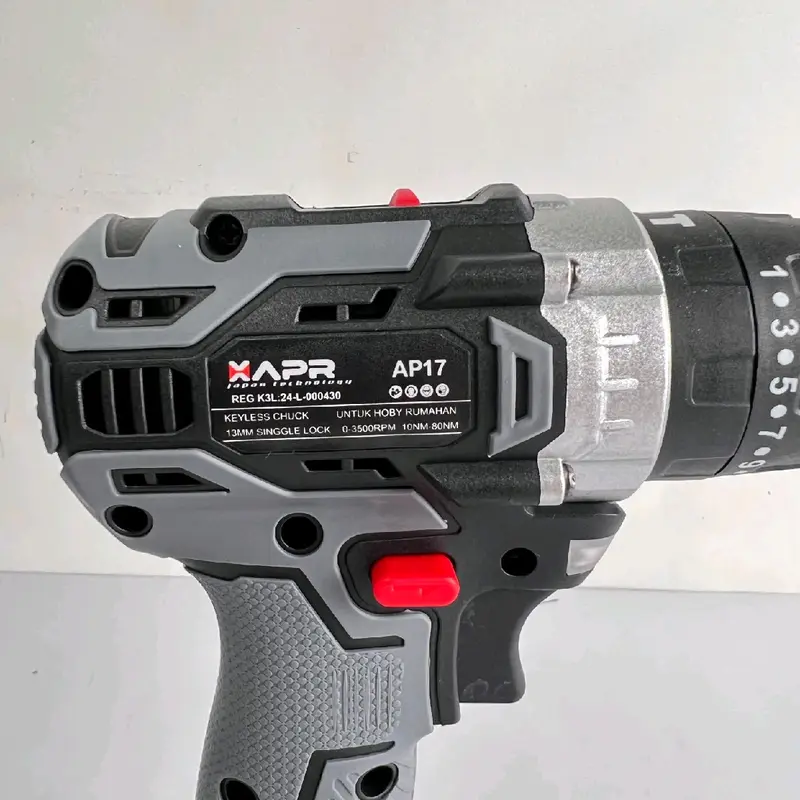 APR raja bor cordless type AP17 48v brushless mesin bor baterai drill impact 13mm keyless chuck auto lock metal beton besi kayu sekrup baja ringan 3